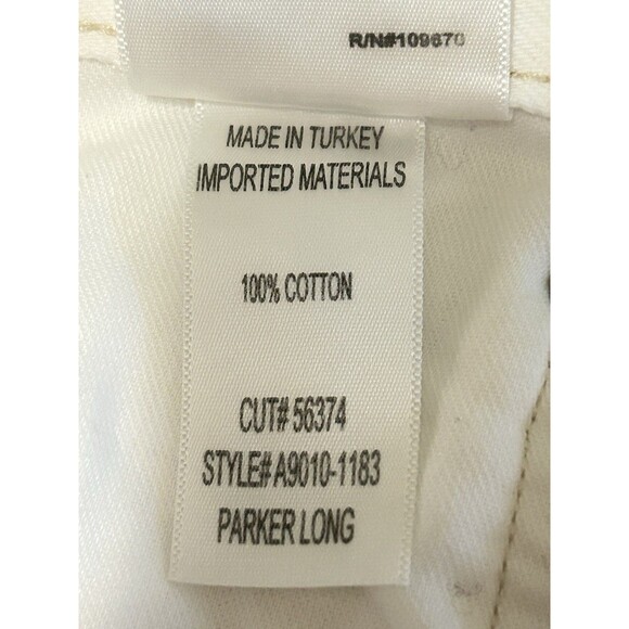 Agolde Womens 23 White Distressed Cotton Low Rise Button‎ Fly Shorts - Picture 7 of 10